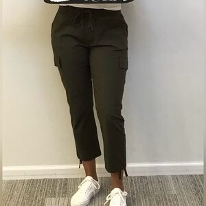 Sanctuary Women’s Medium Olive Cropped Ankle Cargo Pants Stretch Waist